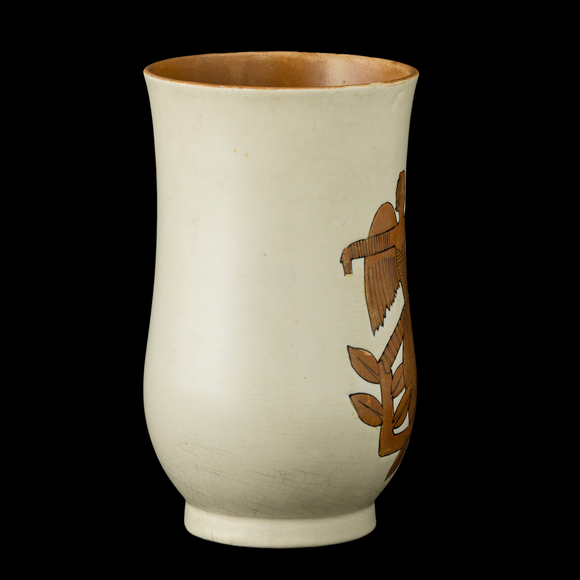 Giovanni Gariboldi - Vaso a balaustro in terraglia con decoro graffito, San Cristoforo, Milano (c...
