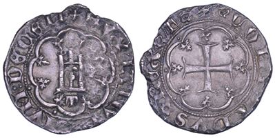 Genova, Doge Leonardo di Montaldo (Doge X), Grosso (1383-1384), argento