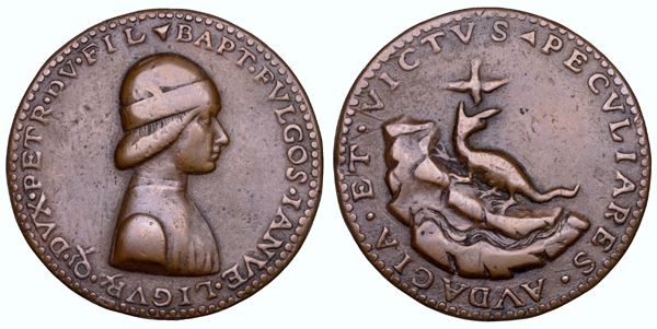 GENOVA. BATTISTA FREGOSO Doge,  1450-1505. Medaglia s.d.