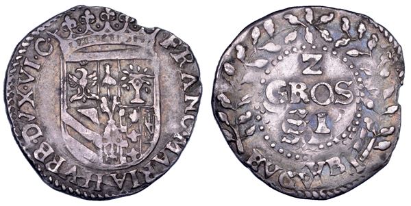 GUBBIO. FRANCESCO MARIA II DELLA ROVERE, 1574-1624. Da 2 grossi.
