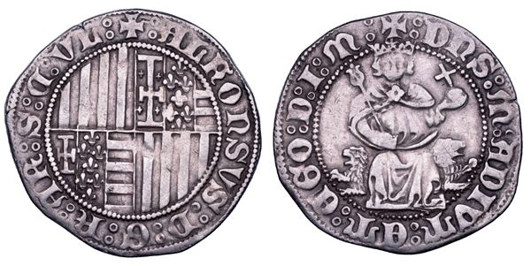 NAPOLI. ALFONSO I D'ARAGONA, 1442-1458. Carlino.