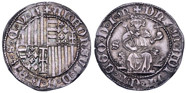 NAPOLI. ALFONSO I D'ARAGONA, 1442-1458. Carlino.