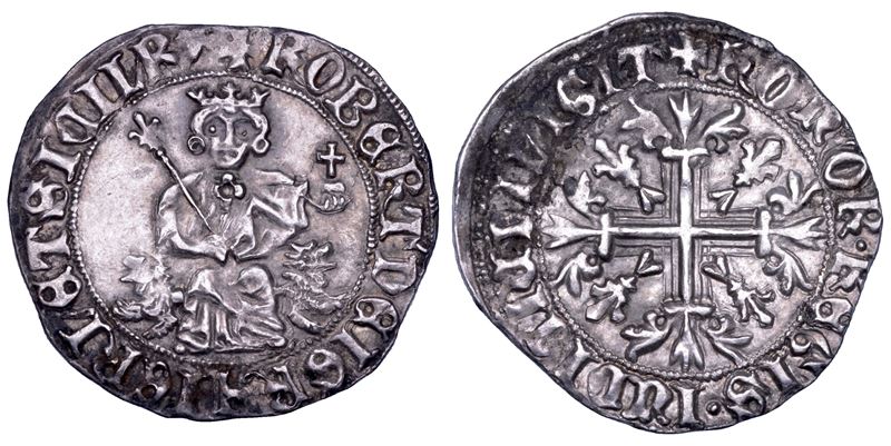 NAPOLI. ROBERTO D'ANGIÒ, 1309-1343. Gigliato.  - Auction Numismatics - Cambi Casa d'Aste