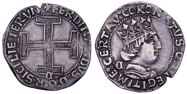 NAPOLI. FERDINANDO I D'ARAGONA, 1458-1494. Coronato.