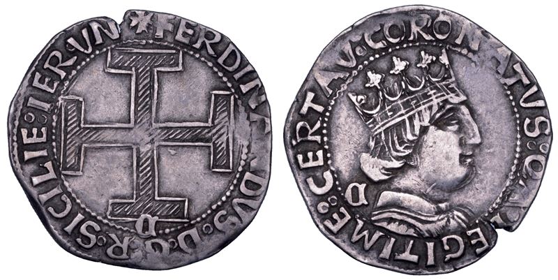 NAPOLI. FERDINANDO I D'ARAGONA, 1458-1494. Coronato.  - Asta Numismatica - Cambi Casa d'Aste