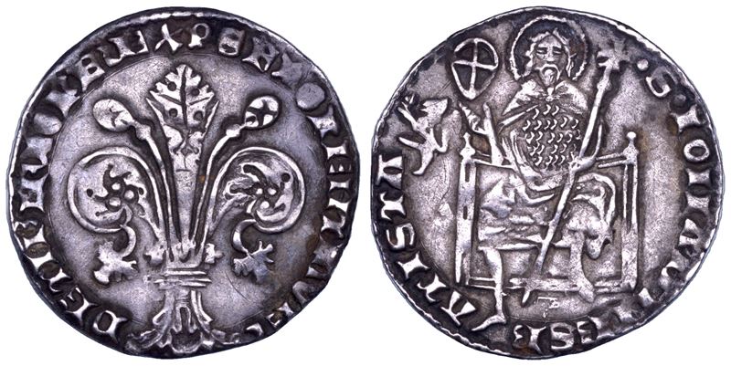 FIRENZE. REPUBBLICA, 1189-1532. Grosso da 5 soldi e 6 denari (1405, II semestre).  - Asta Numismatica - Cambi Casa d'Aste