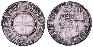 Costanzo Sforza, Pesaro. Terzo di Grosso Agontano (Croce patente, San Terenzio)