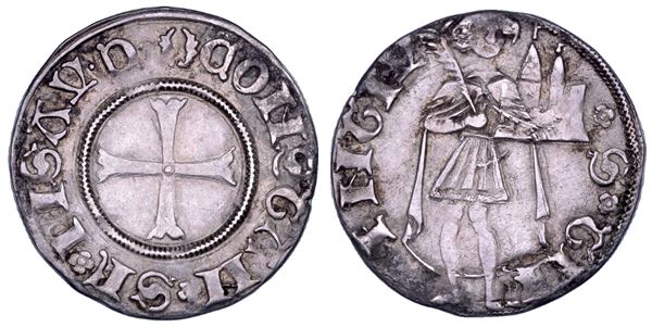 PESARO. COSTANZO SFORZA, 1473-1483. Terzo di Grosso Agontano.