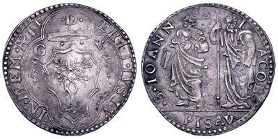 Pesaro, Guidobaldo II della Rovere (1538–1574) — Giulio o Paolo, argento