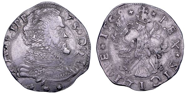 MESSINA. FILIPPO II D'ASBURGO, 1556-1598. 4 Tarì 1558.