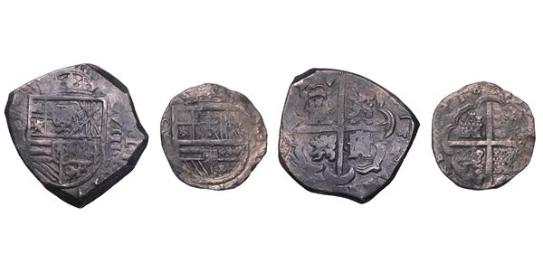 IMPERO SPAGNOLO. Lotto di due monete.