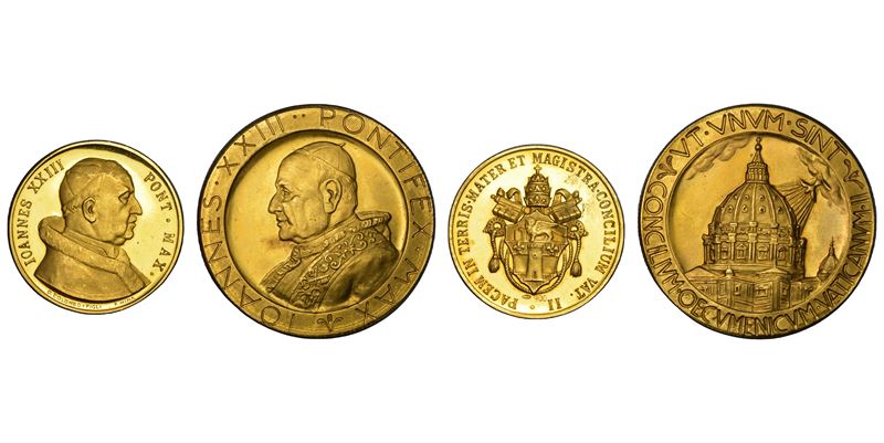 VATICANO. GIOVANNI XXIII (Angelo Giuseppe Roncalli), 1958-1963. Lotto di due medaglie.  - Auction Numismatics - Cambi Casa d'Aste