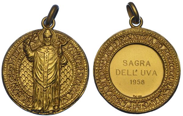 VARIE. Medaglia in oro. Sagra dell’uva 1958.