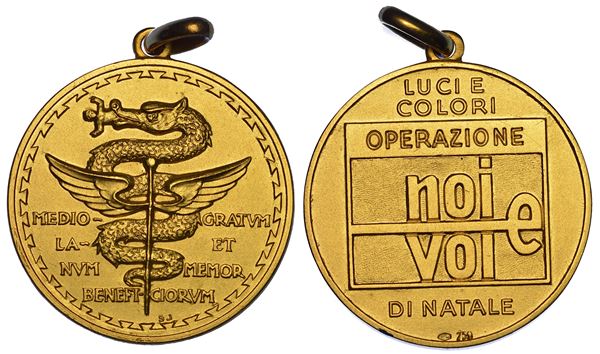 VARIE. Medaglia in oro. Luci e colori di Natale.