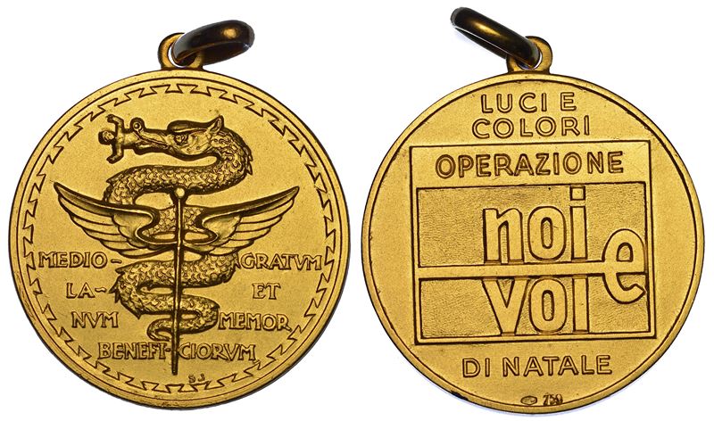 VARIE. Medaglia in oro. Luci e colori di Natale.  - Asta Numismatica - Cambi Casa d'Aste