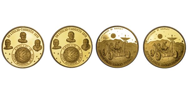 VARIE. Lotto di due medaglie in oro.