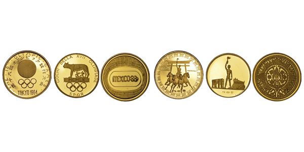 VARIE. Lotto di tre medaglie in oro.
