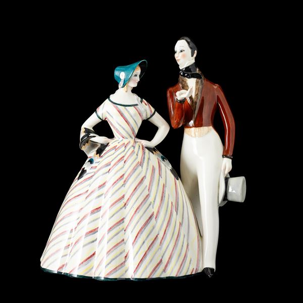 Massimo Quaglino - Lenci, Torino 1932  Dama e Cavaliere 1848 - Passeggiata sentimentale