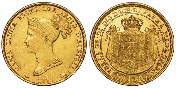 PARMA. MARIA LUIGIA D'AUSTRIA, 1815-1847. 40 Lire 1815.