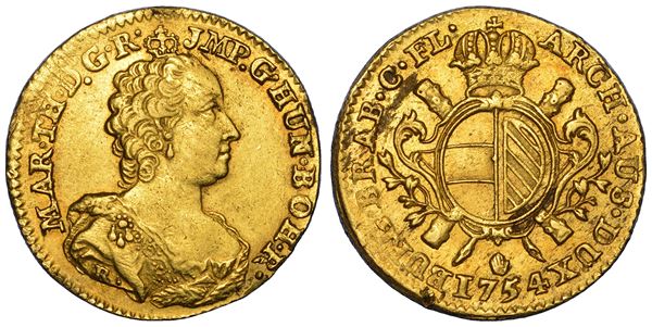 PAESI BASSI AUSTRIACI. MARIA THERESIA, 1740-1780. Sovrana 1754.