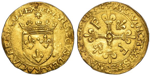FRANCIA. FRANCOIS I, 1515-1547. Ecu d’or au soleil.