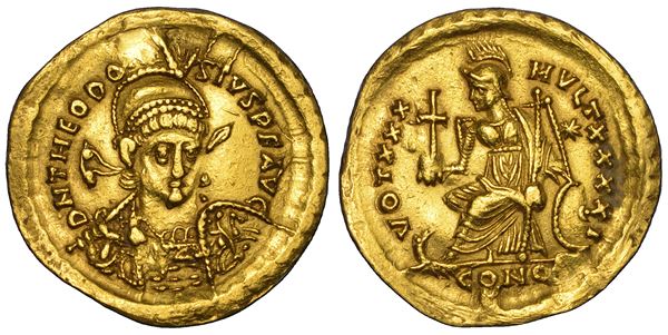 TEODOSIO II, 402-450. Solido. Costantinopoli.