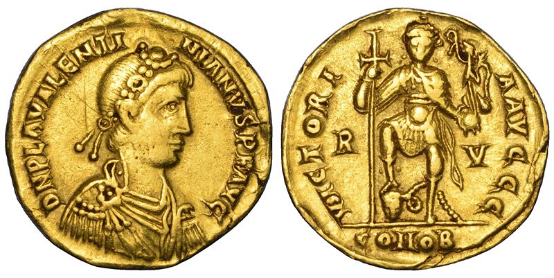 VALENTINIANO III, 425-455. Solido. Ravenna.  - Asta Numismatica - Cambi Casa d'Aste