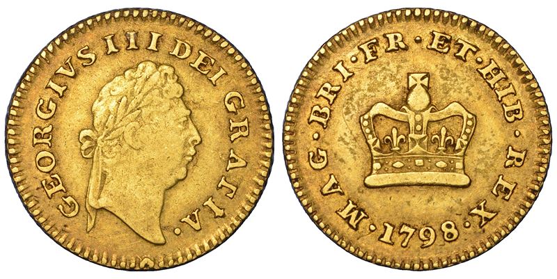 REGNO UNITO. GEORGE III, 1760-1820. 1/3 guinea 1798.  - Auction Numismatics - Cambi Casa d'Aste
