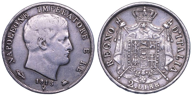 VENEZIA. NAPOLEONE, 1805-1814. 2 Lire 1813.  - Asta Numismatica - Cambi Casa d'Aste