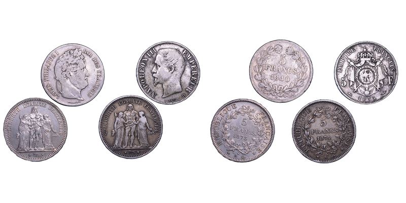 FRANCIA. Lotto di quattro monete.  - Auction Numismatics - Cambi Casa d'Aste