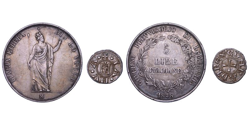 GENOVA E MILANO. Lotto di due monete.  - Asta Numismatica - Cambi Casa d'Aste