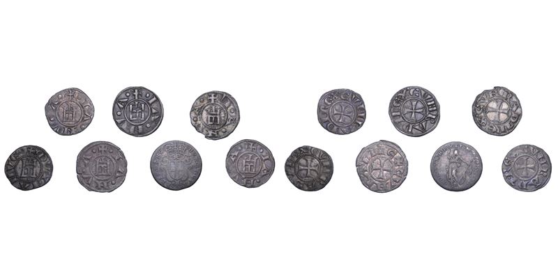 GENOVA. REPUBBLICA, 1139-1339. Lotto di sette monete.  - Asta Numismatica - Cambi Casa d'Aste