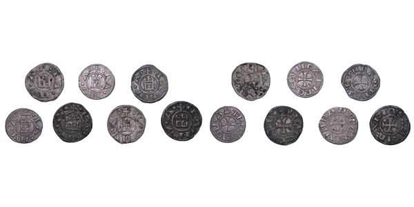 GENOVA. REPUBBLICA, 1139-1339. Lotto di sette monete.