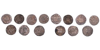 Genova (Repubblica), 1139–1339. Lotto di sette monete in argento