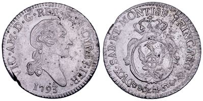Vittorio Amedeo III di Savoia, 7,6 Soldi (Regno di Sardegna), 1793