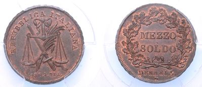 Rep. Italiana (1802–1805), Progetto del mezzo soldo A. III/1804