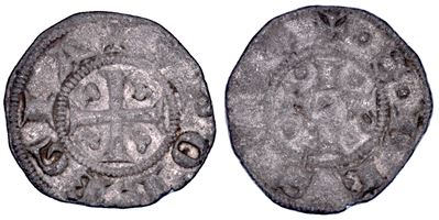 IVREA, piccolo imperiale (sec. XIII-XIV), croce patente con campo I PET. MIR 666