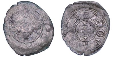 Novara (a nome di Enrico VI), Denaro scodellato, secc. XII-XIII