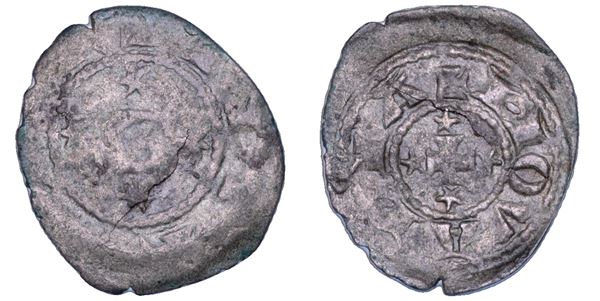NOVARA. COMUNE (a nome di Enrico VI), SEC. XII-XIII. Denaro scodellato.