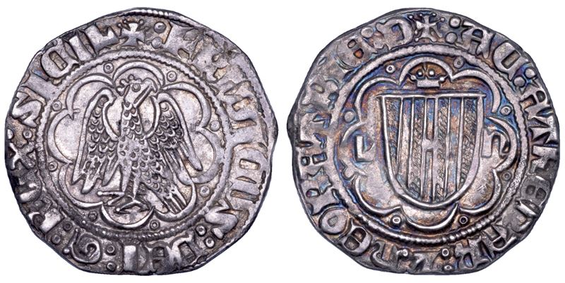 MESSINA. FEDERICO IV IL SEMPLICE, 1355-1377. Pierreale.  - Auction Numismatics - Cambi Casa d'Aste