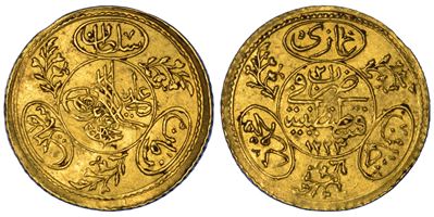 Mahmud II (1808-1839), Hayriye Altin 1223 (anno 22) dell’Impero Ottomano