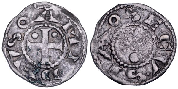 DUCATO DI SAVOIA. AMEDEO III il Crociato, 1103-1148. Denaro secusino.
