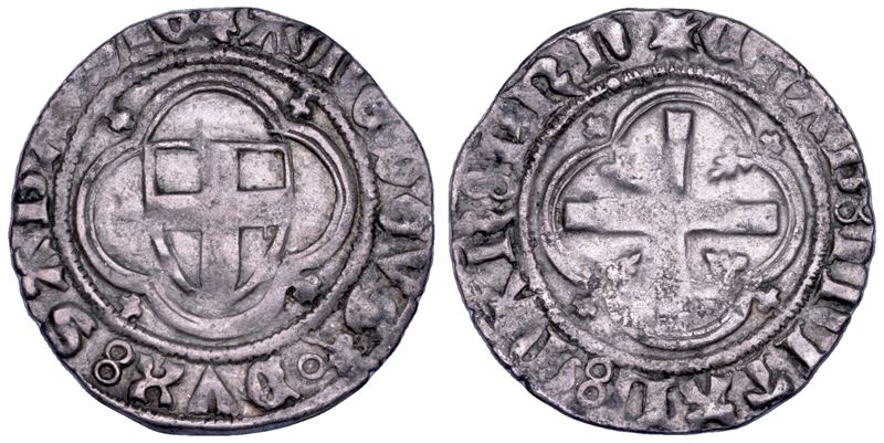 DUCATO DI SAVOIA. AMEDEO VIII duca, 1416-1440. Mezzo grosso. I tipo.  - Asta Numismatica - Cambi Casa d'Aste
