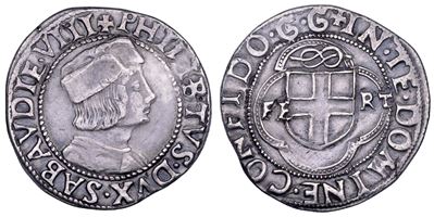 Ducato di Savoia (Filiberto II il Bello), Testone “I tipo”, anni 1497-1504