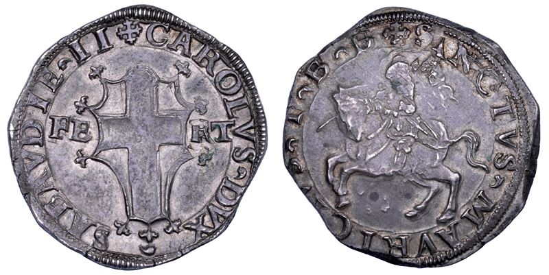 DUCATO DI SAVOIA. CARLO II Il Buono, 1504-1553. Da 8 grossi.  - Asta Numismatica - Cambi Casa d'Aste