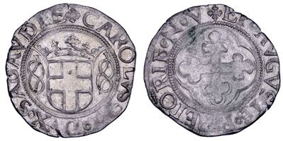 Carlo II il Buono (attrib.), Grosso del Ducato di Savoia, III tipo, Aosta