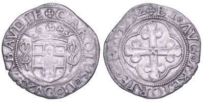Carlo II il Buono (1504–1553), Ducato di Savoia, grosso, III tipo (1552)