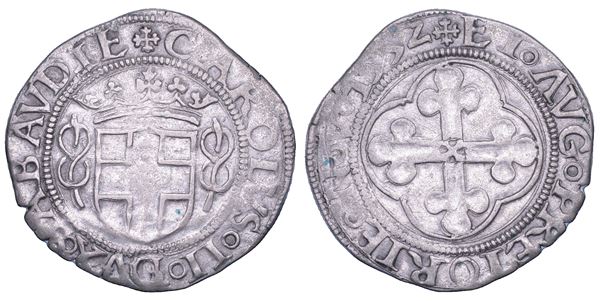 DUCATO DI SAVOIA. CARLO II Il Buono, 1504-1553. Grosso. III tipo 1552.