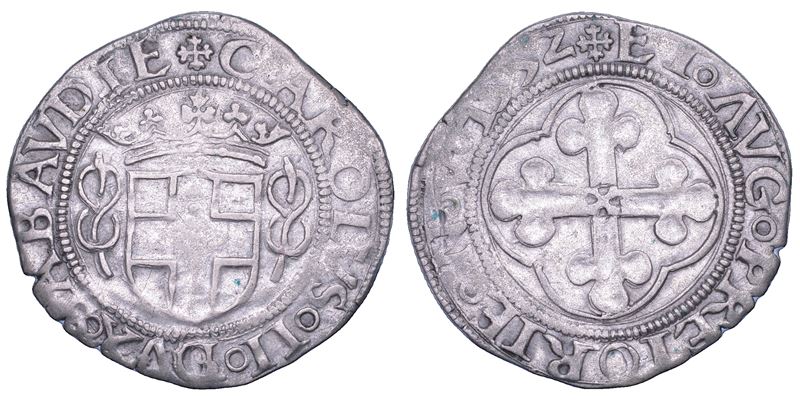 Carlo II il Buono, Grosso (III tipo) del Ducato di Savoia, 1552