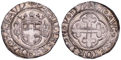 Emanuele Filiberto (Duca di Savoia), Grosso 1555 I tipo (testa di ferro)